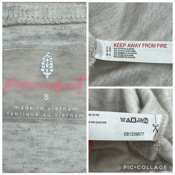 Free Movement Oversized Jumpsuit Romper Oatmeal Harem Cropped Yoga Loungewear S - Picture 4 of 7